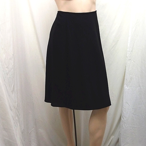 Joan & David Made in Italy Black 100% Virgin Wool Skirt, Size EU 46/US 12 NWT - Picture 1 of 10